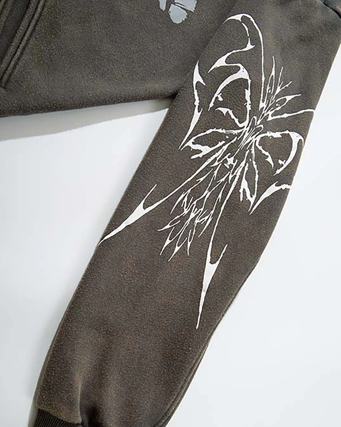 Retro Butterfly Graphic Zip-Up Jacket - Image 6