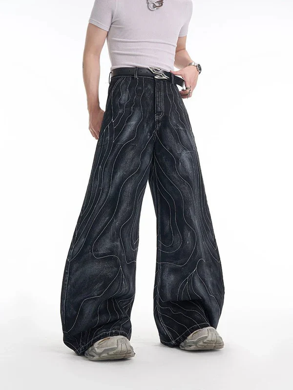 Retro Denim Jacket and Wide-Leg Jeans Set - Image 11