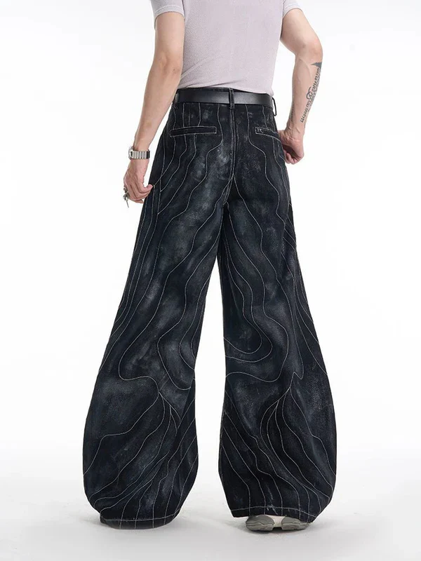 Retro Denim Jacket and Wide-Leg Jeans Set - Image 12