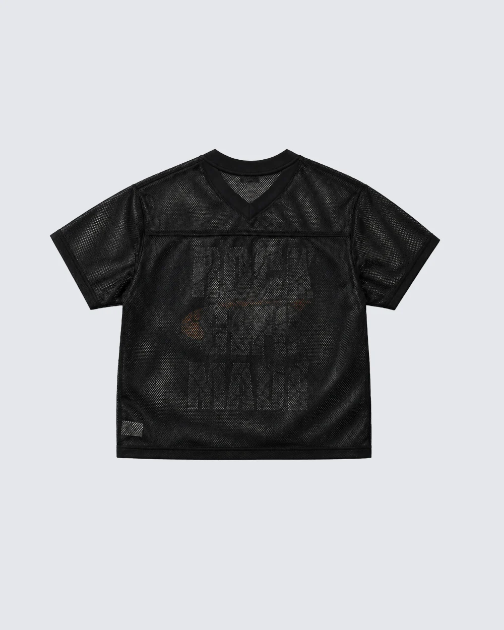 Retro Mesh Graphic Letter Sport Tee - Image 2