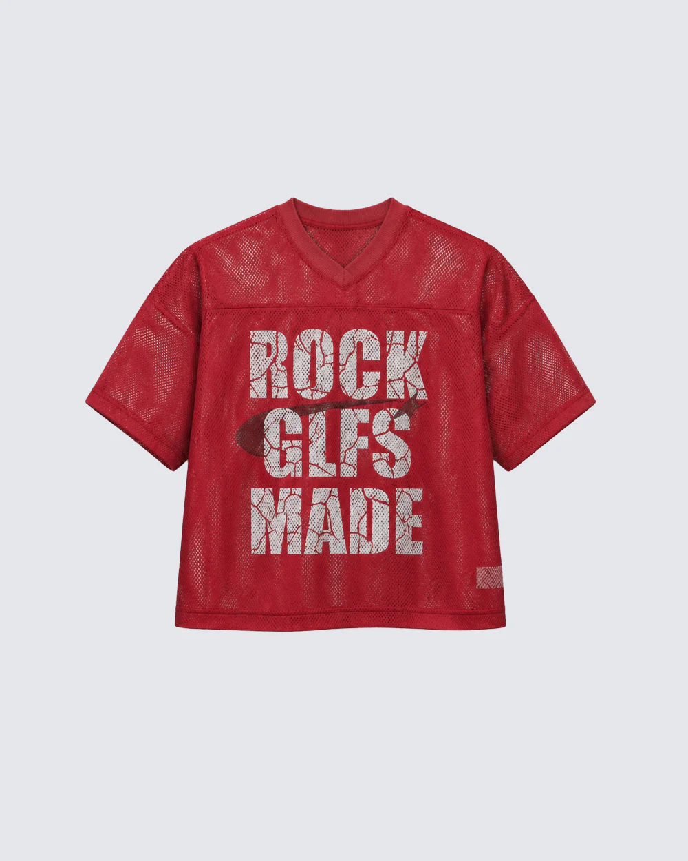 Retro Mesh Graphic Letter Sport Tee - Image 3