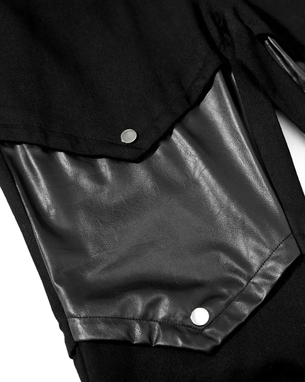 Retro Panel Stacked Cotton Pants - Image 8