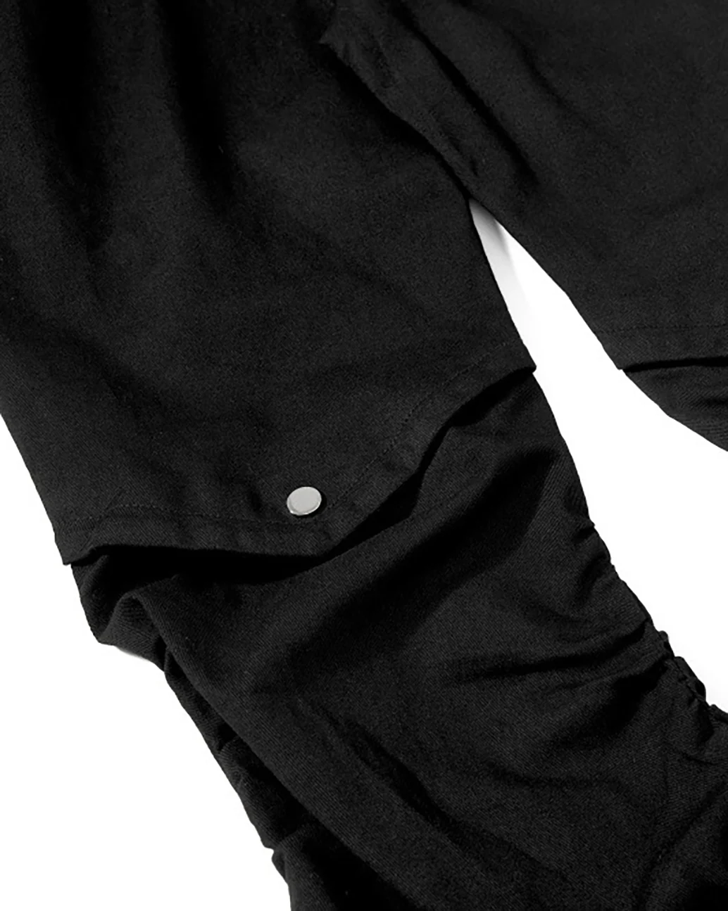 Retro Panel Stacked Cotton Pants - Image 9