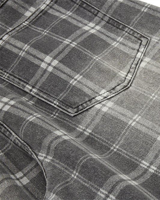 Retro Plaid Wide-Leg Casual Pants - Image 9