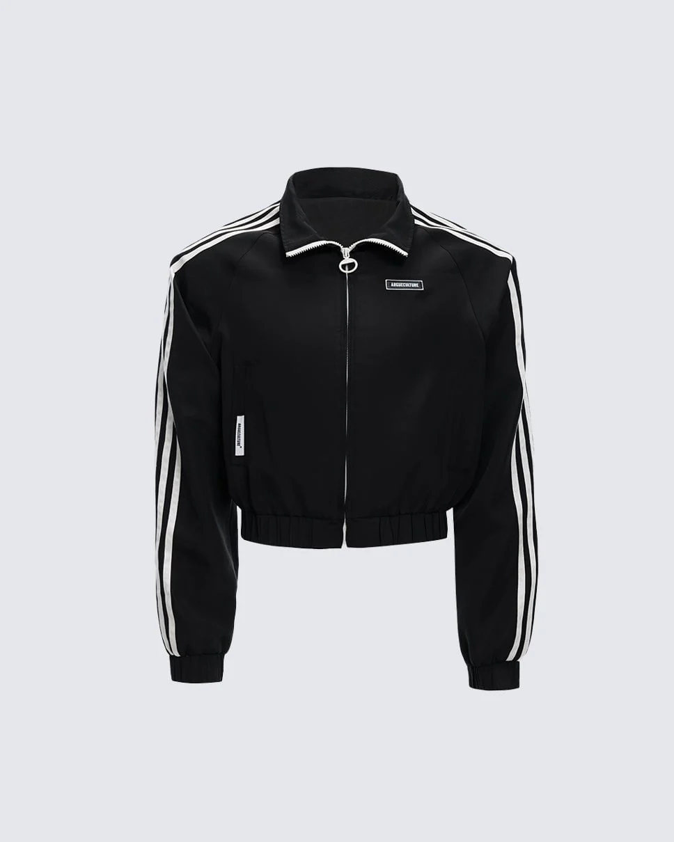 Retro Side Stripe Track Jacket - Image 5