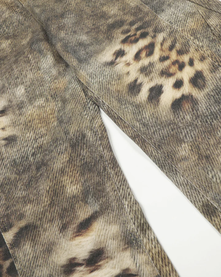 Retro Street Washed Leopard Balloon Jeans - Image 7