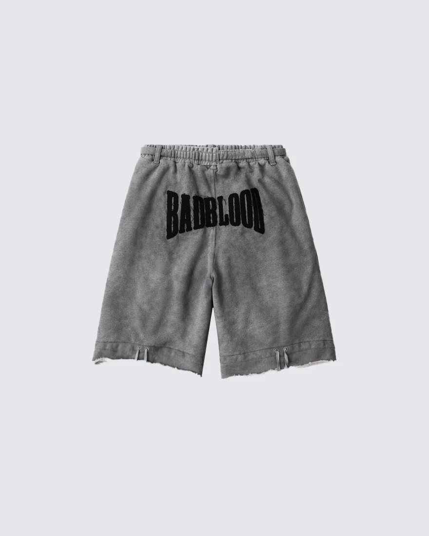 Retro Washed Nnique Drawstring Athletic Shorts - Image 2