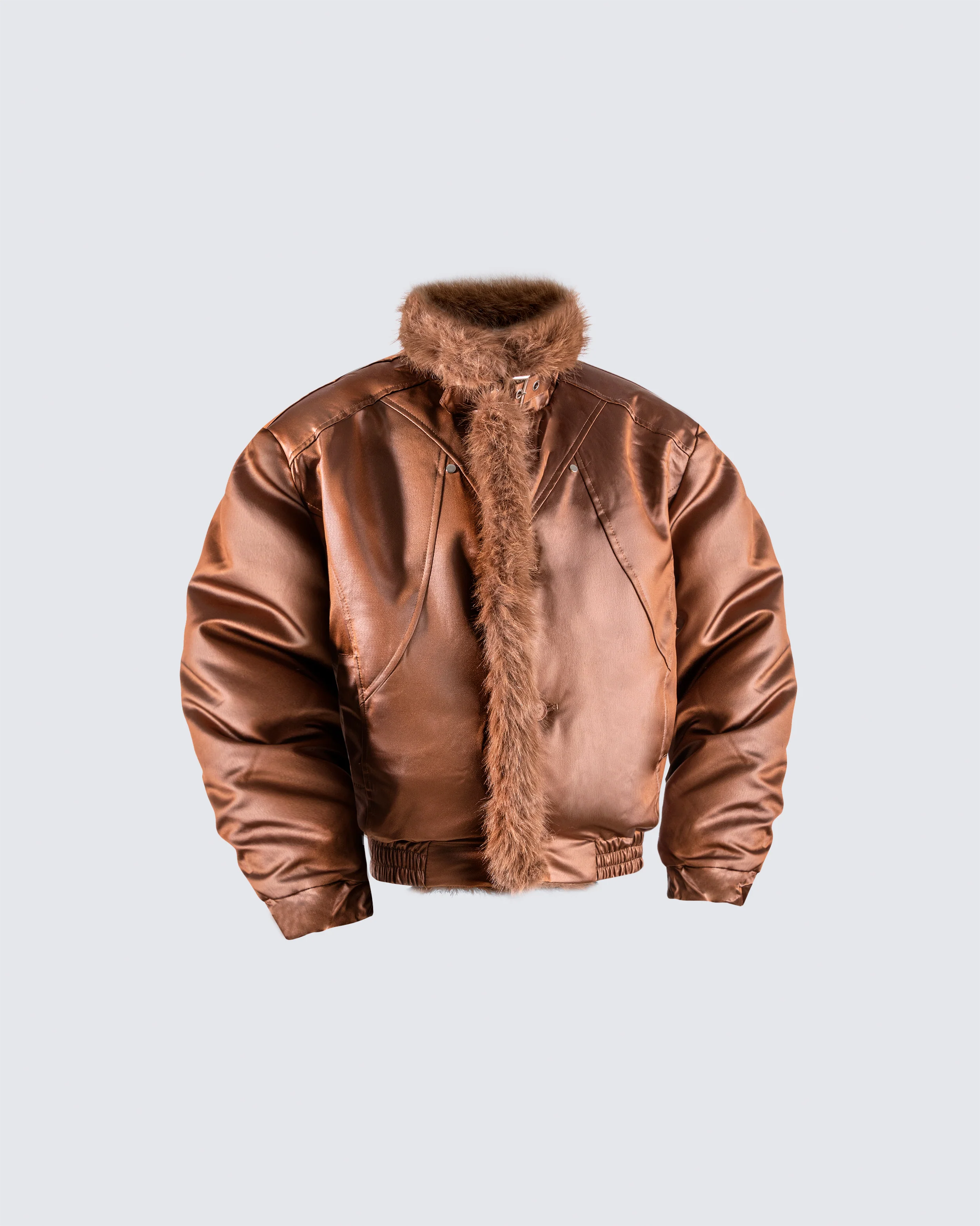 Reversible Faux Fur & Faux Leather Jacket - Image 12