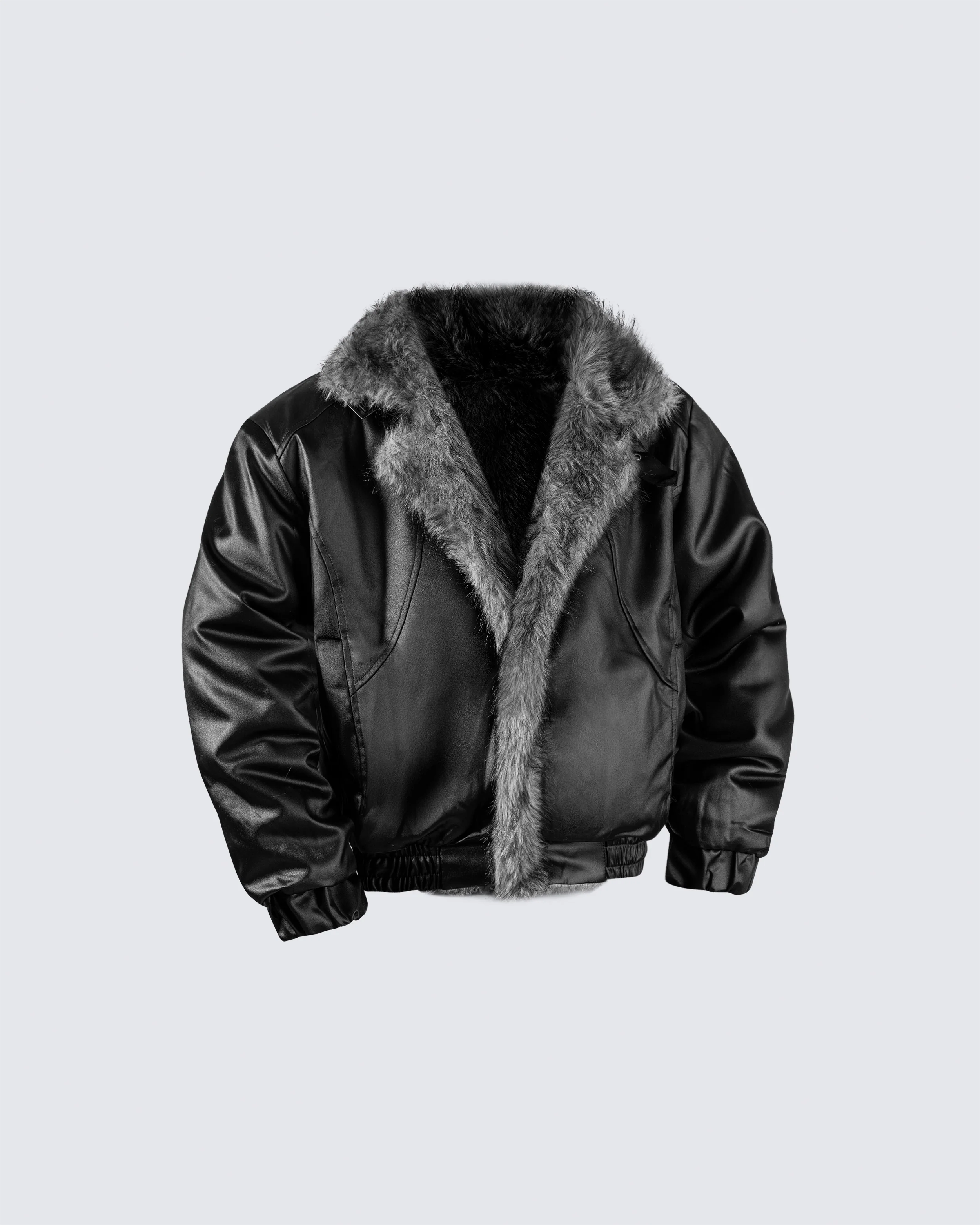 Reversible Faux Fur & Faux Leather Jacket - Image 4