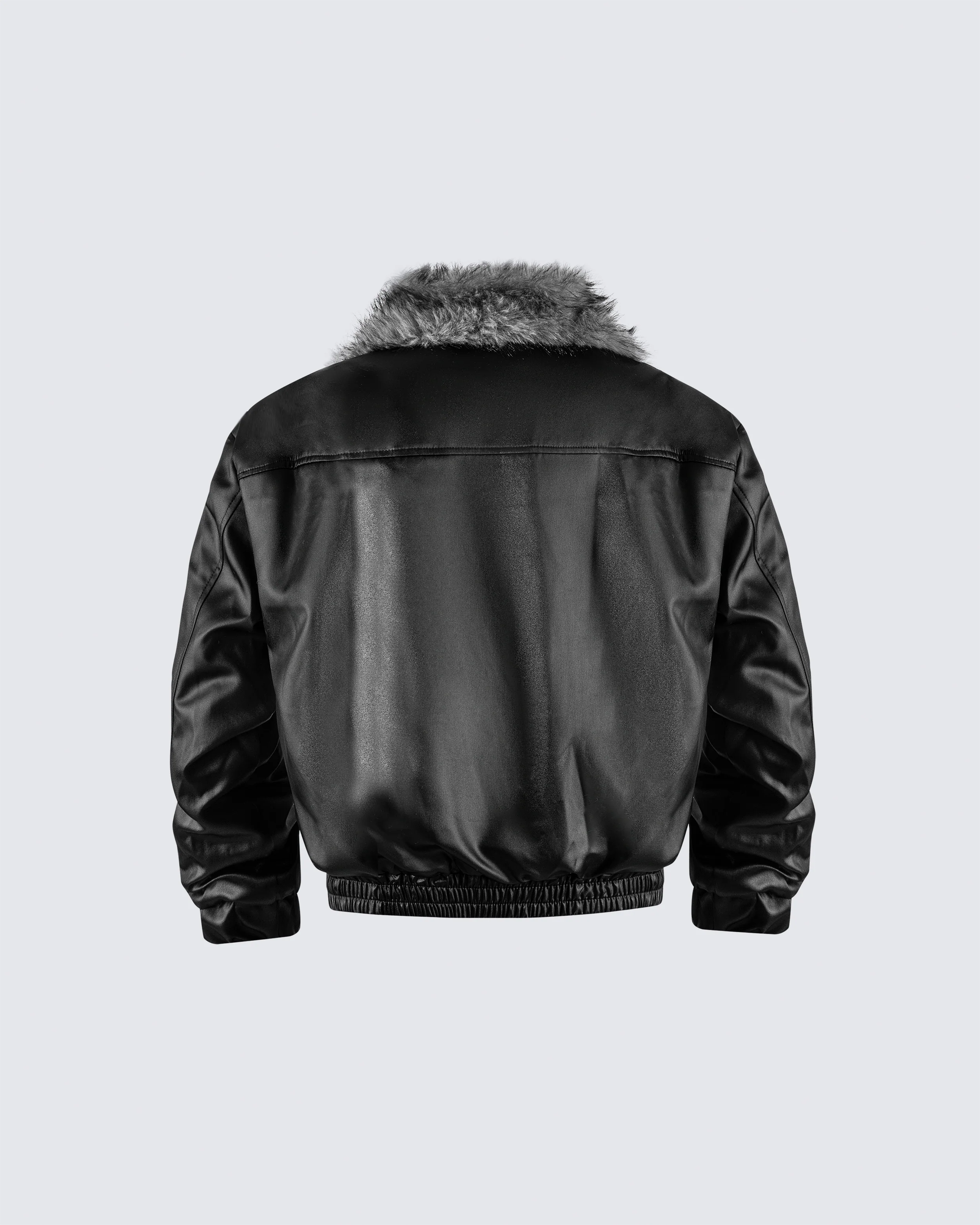 Reversible Faux Fur & Faux Leather Jacket - Image 5