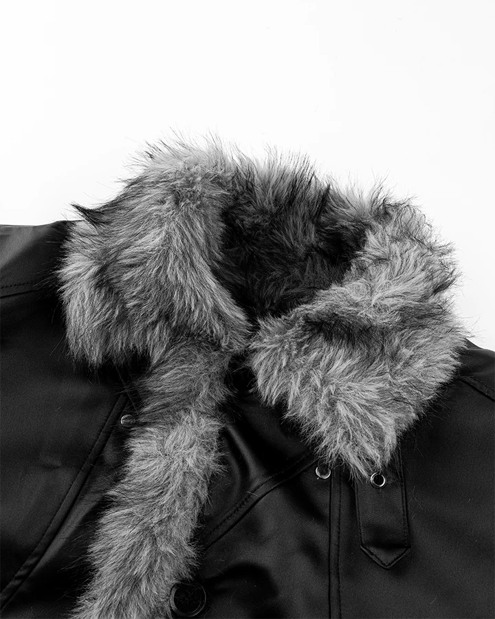 Reversible Faux Fur & Faux Leather Jacket - Image 6