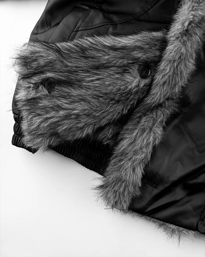 Reversible Faux Fur & Faux Leather Jacket - Image 8