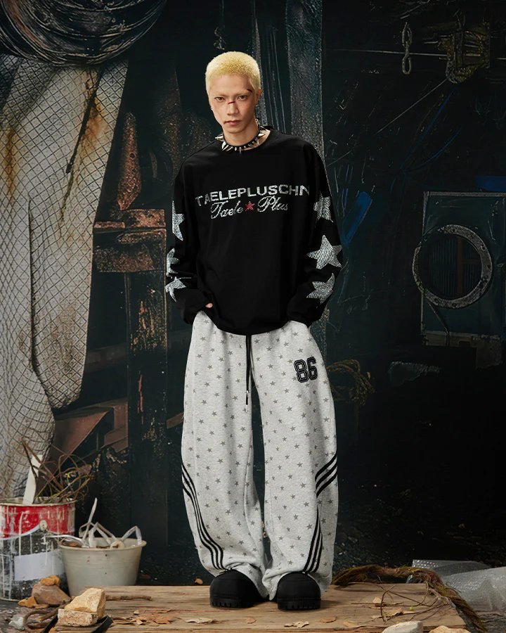 Rhinestone Star Graphic Long Sleeve Shirt - Image 7