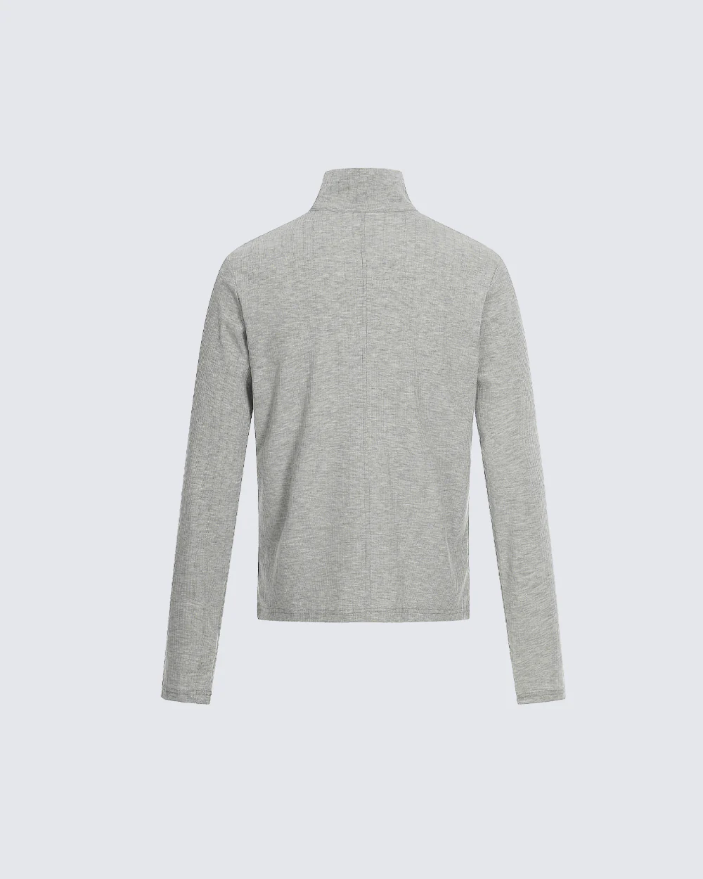Ribbed Graphic Zip-Up Long Sleeve - Image 7