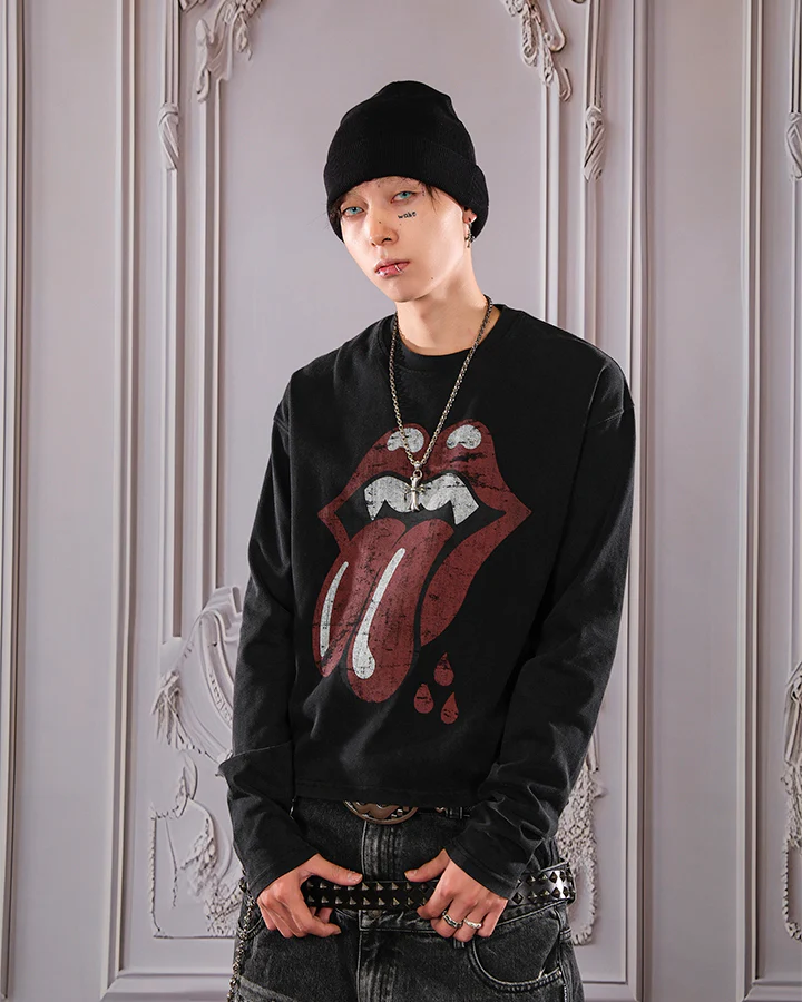 Rolling Stones Tongue Graphic Long Sleeve - Image 5