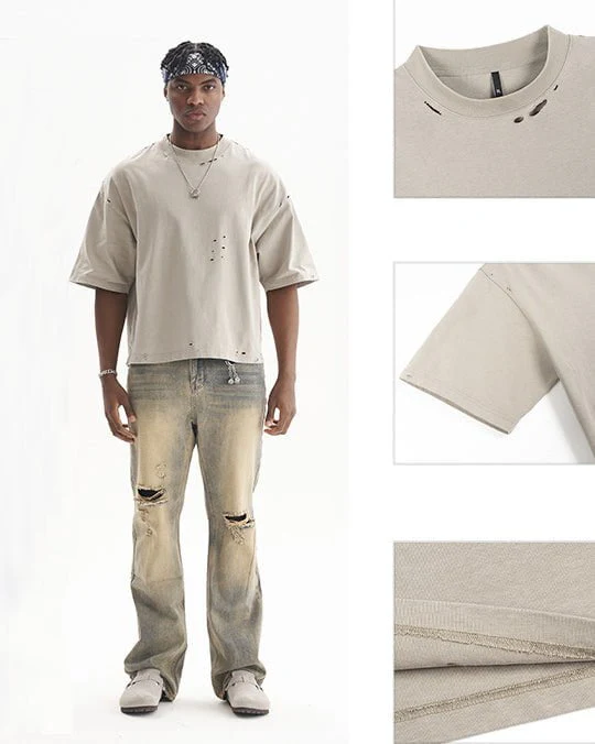 Street Fashion Short Boxy Tee - Image 6