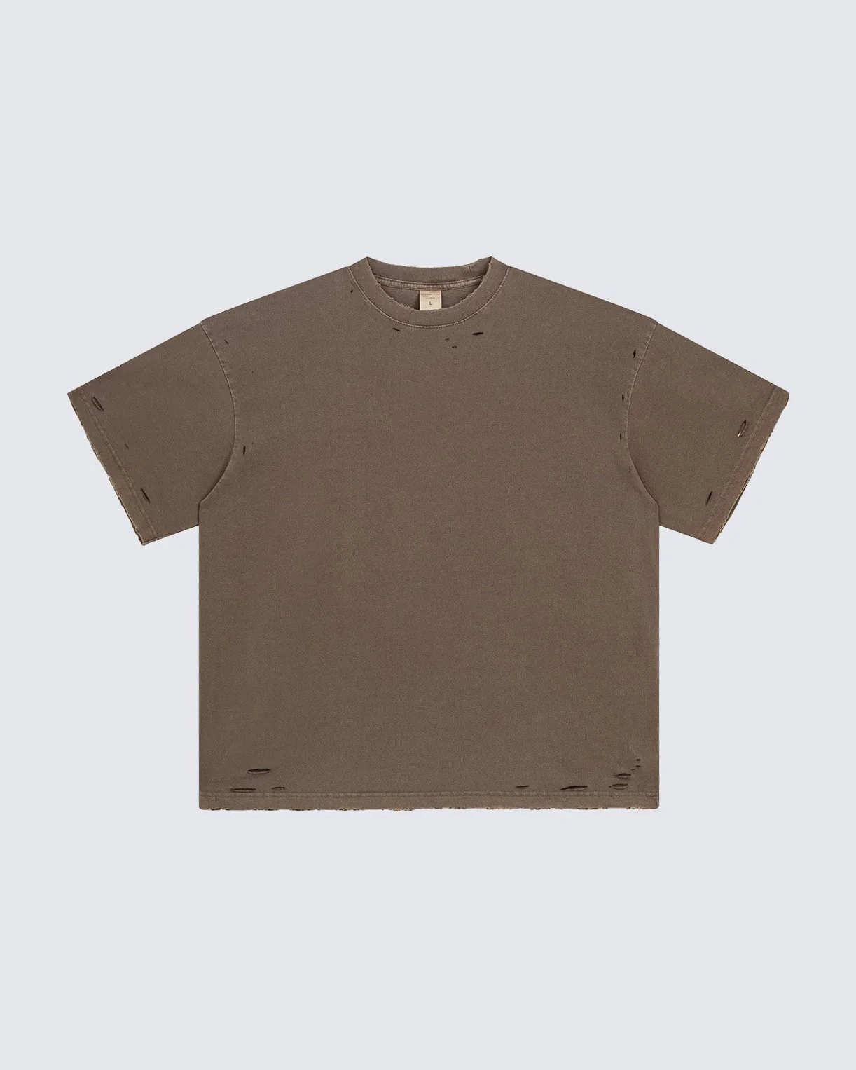 Street Fashion Distressed Short Boxy Tee