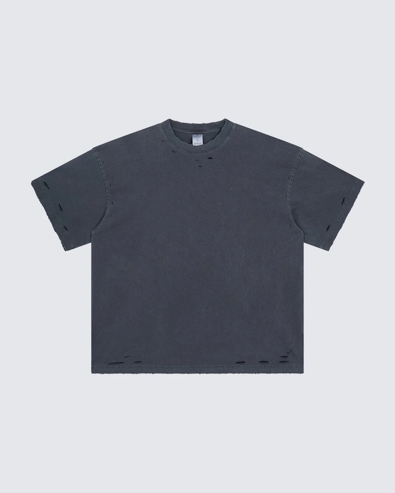 Street Fashion Distressed Short Boxy Tee - Image 6