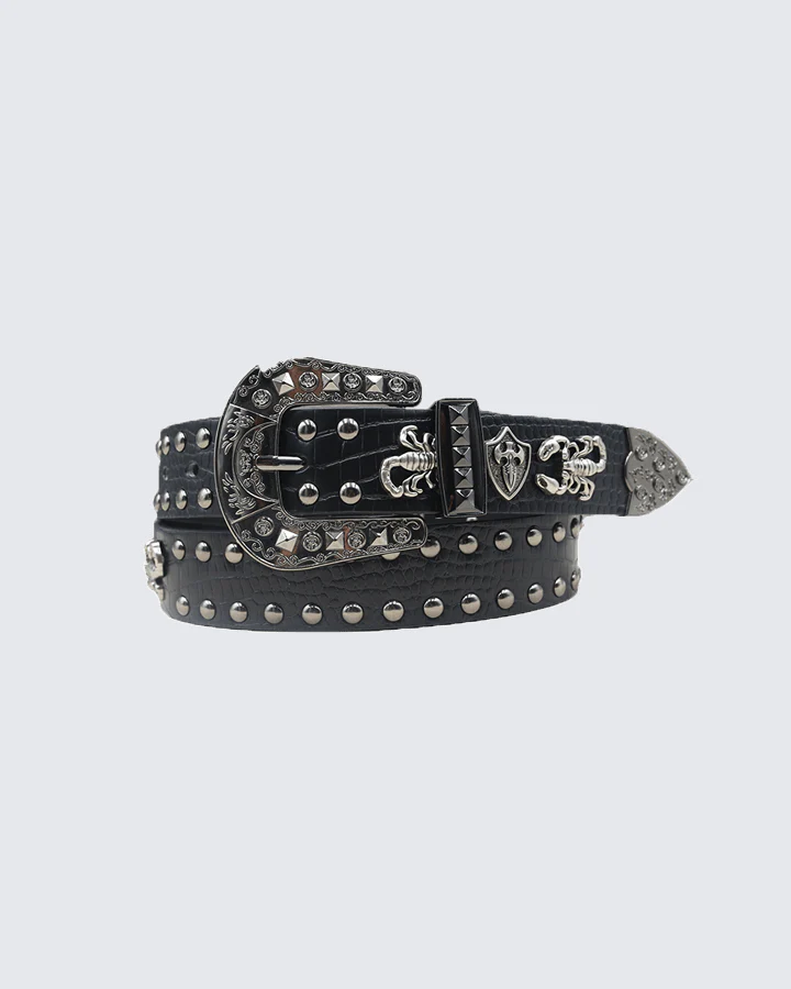 Scorpion Studded Western Punk Belt - Image 2