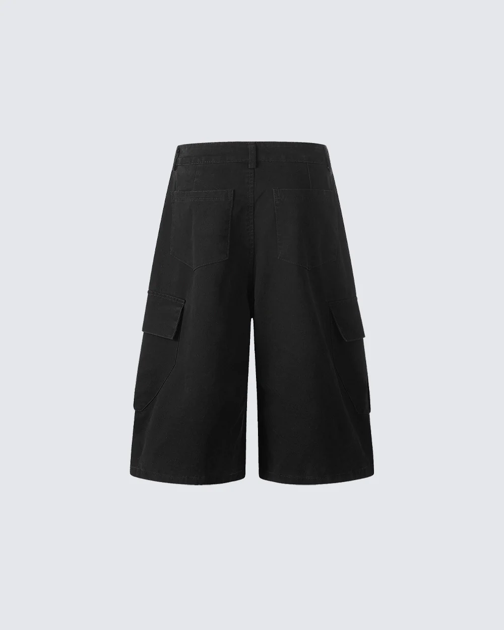 Script Embroidered Utility Cargo Bermuda Shorts - Image 3