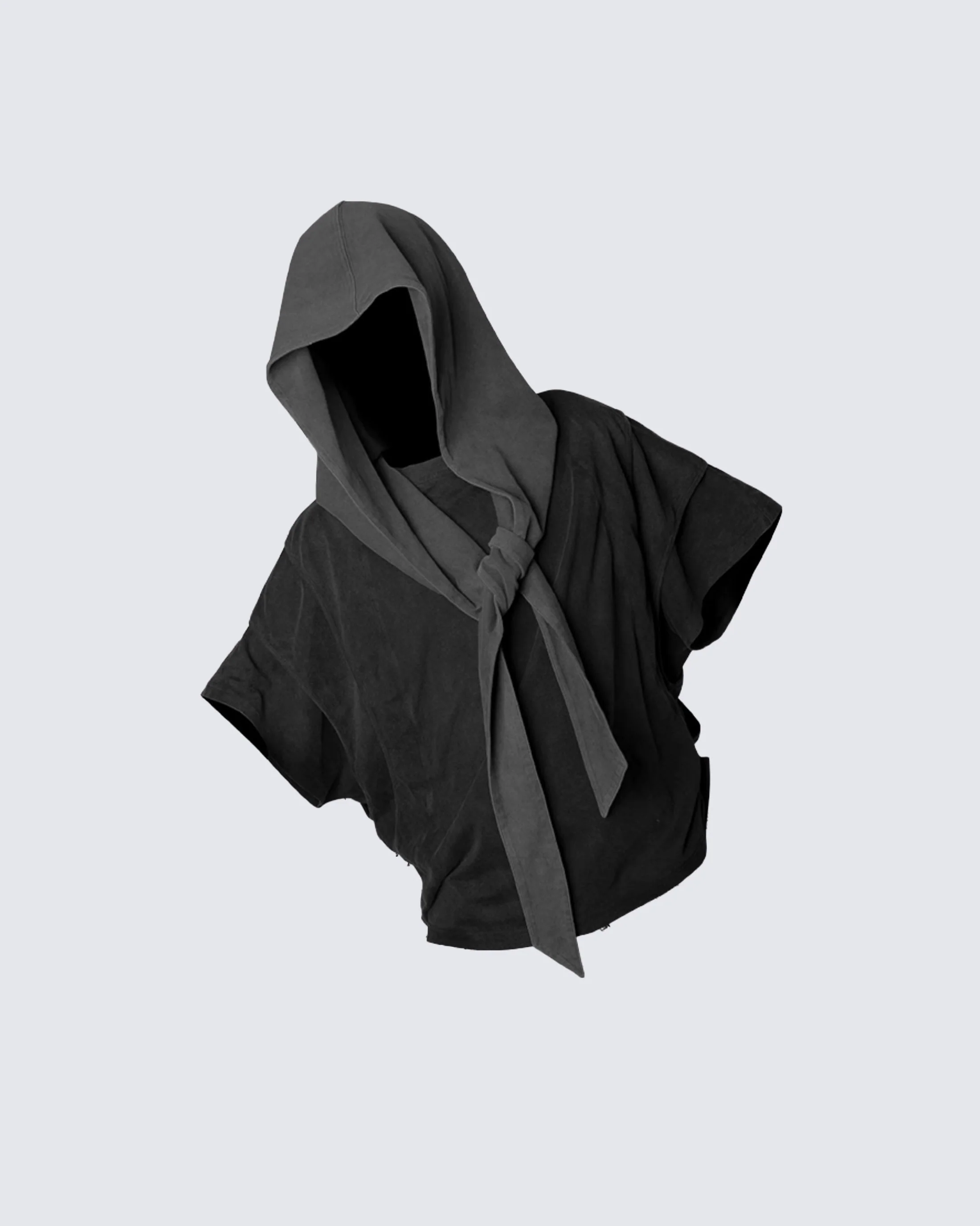 Segmented Wide Cropped Hoodie - Image 9