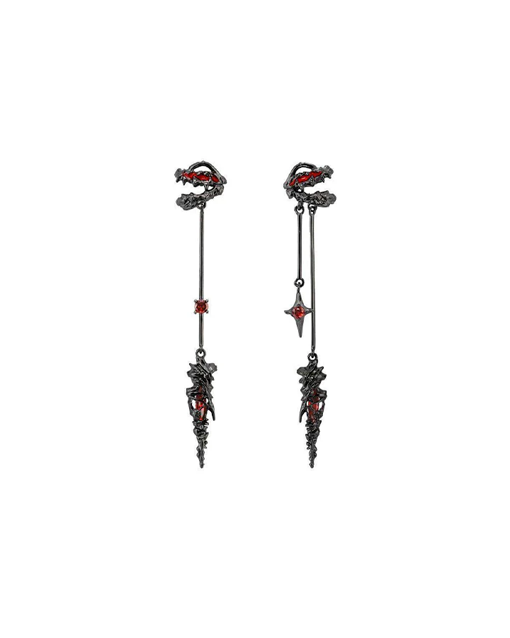 Shadow Flame Dragon Spike Drop Ear Cuff - Image 5