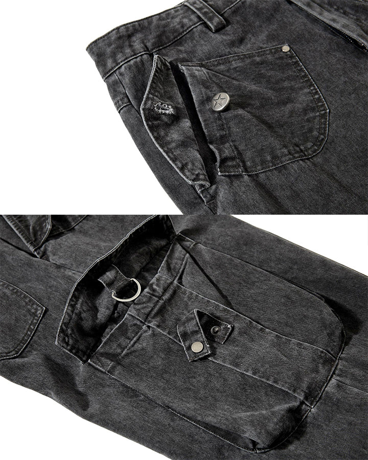 Side Drawstring Pleated Design Long Pants - Image 11