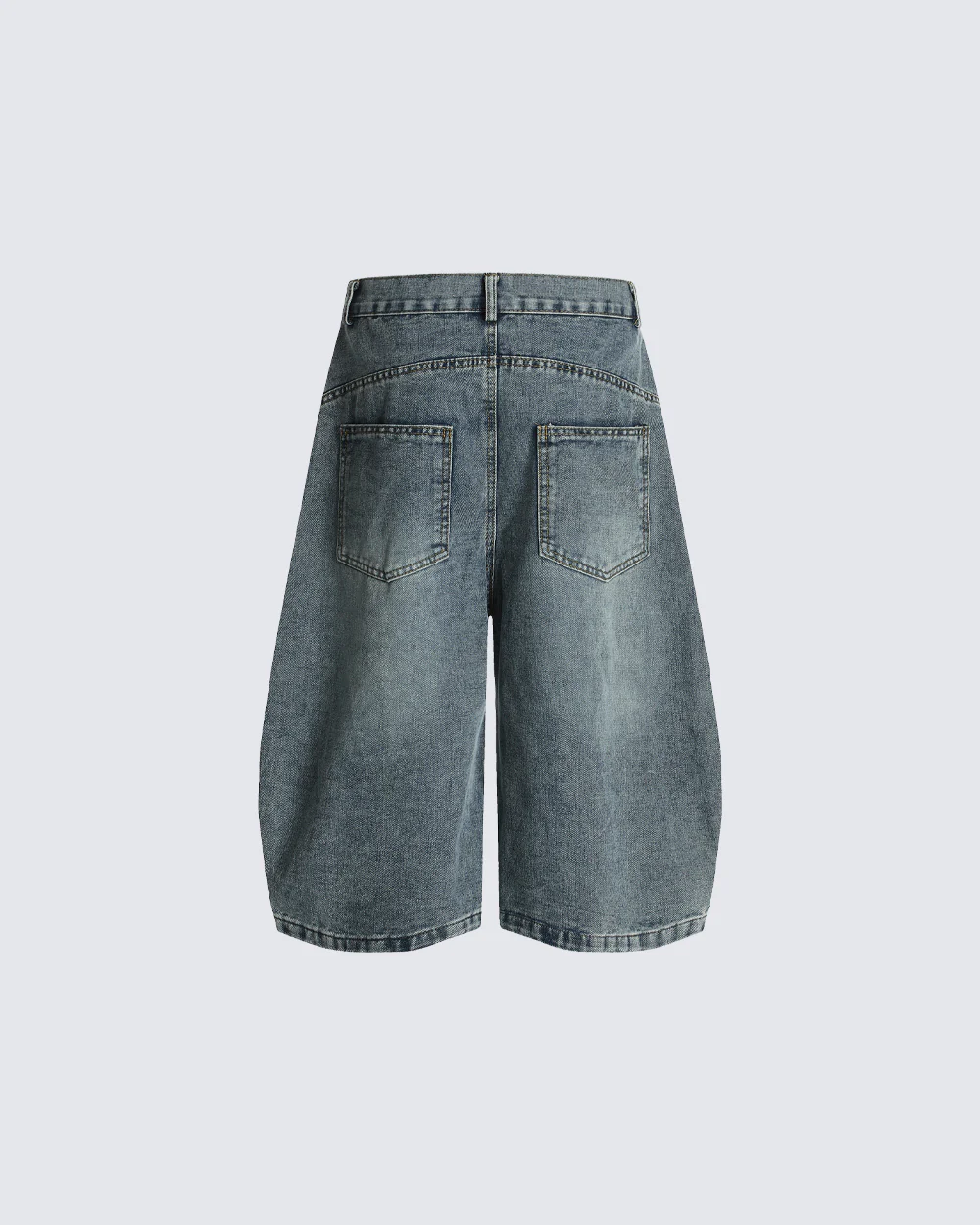 Side Stripe Panel Seven-Length Denim Pants - Image 8