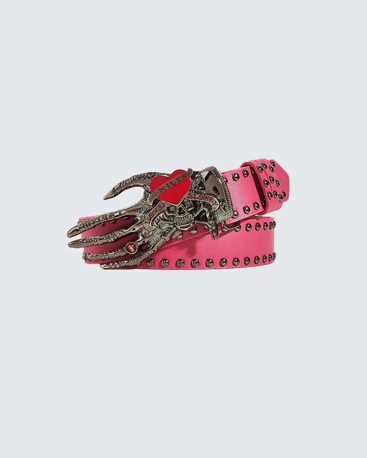 Skull Hand Studded Belt - Image 2