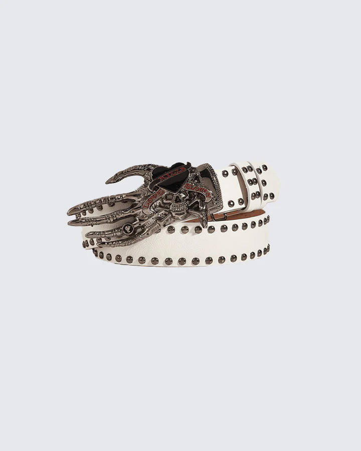 Skull Hand Studded Belt - Image 3