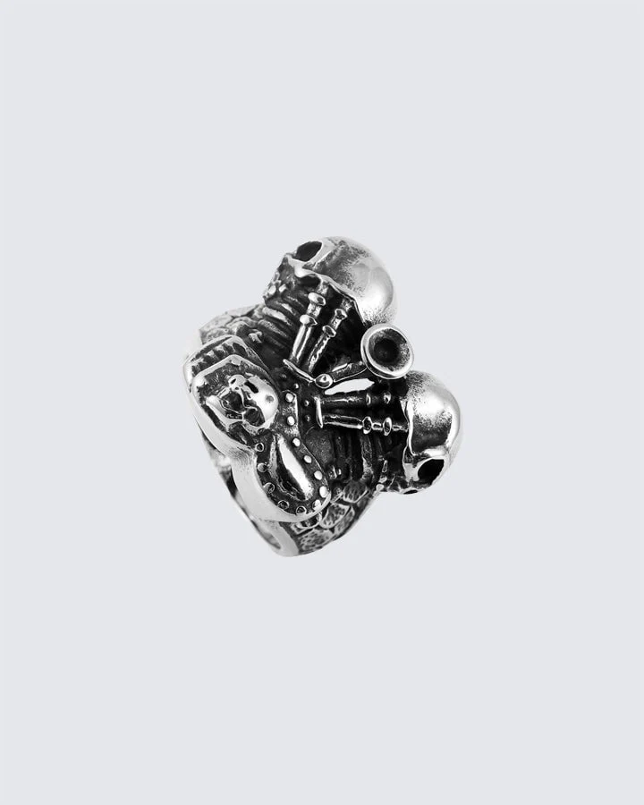 Skull Titanium Steel Ring - Image 2