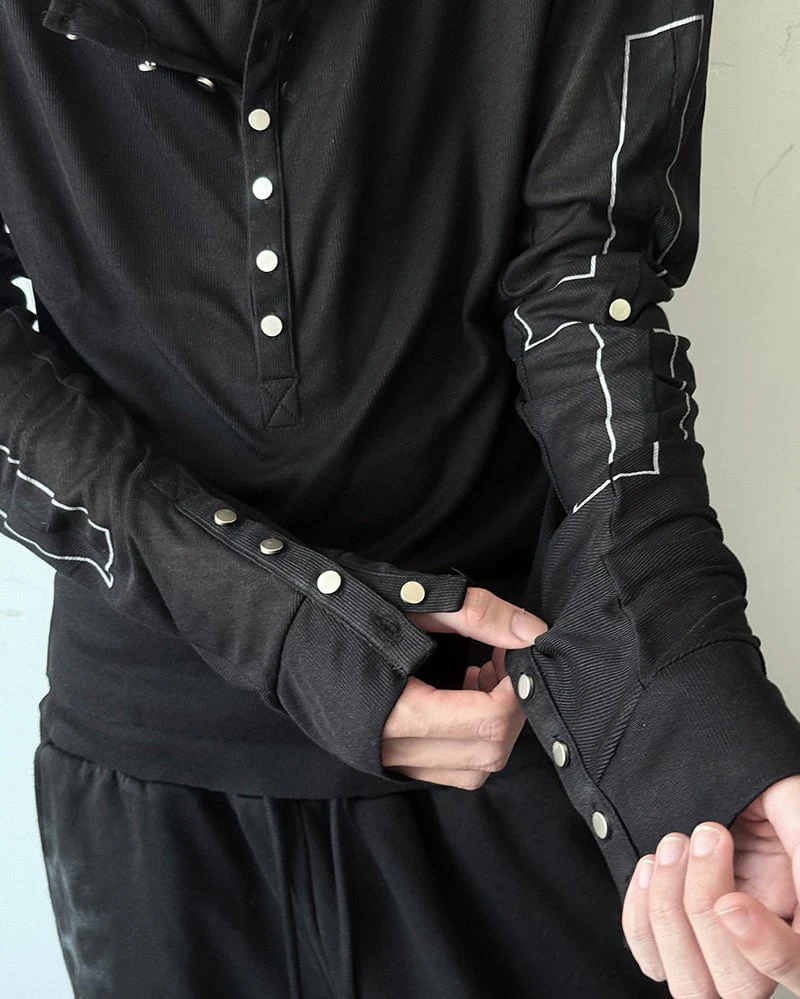 Slim Fit Long Sleeve Pullover with Unique Design - Image 6
