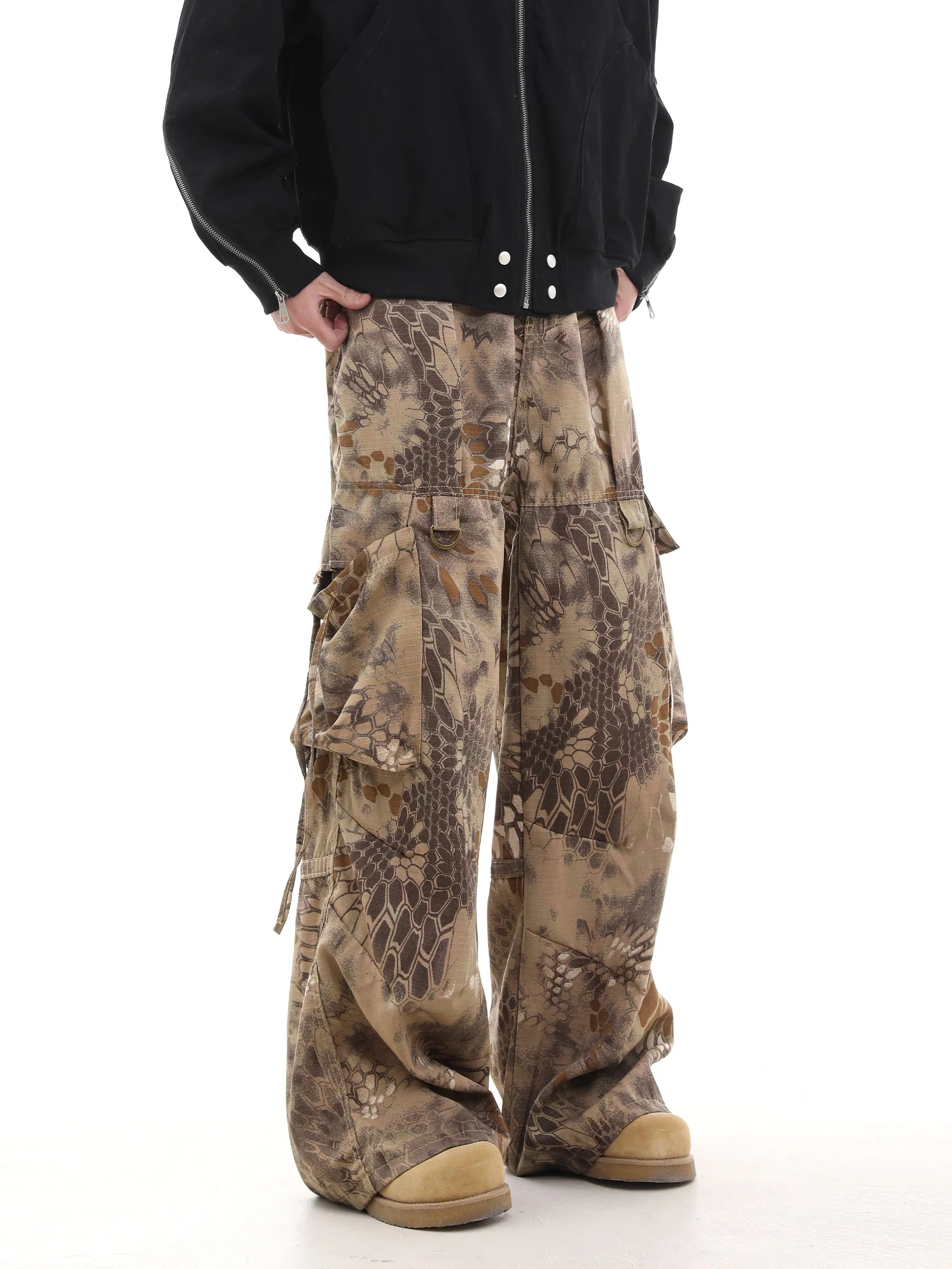 Snake Print Cargo Pants - Image 2