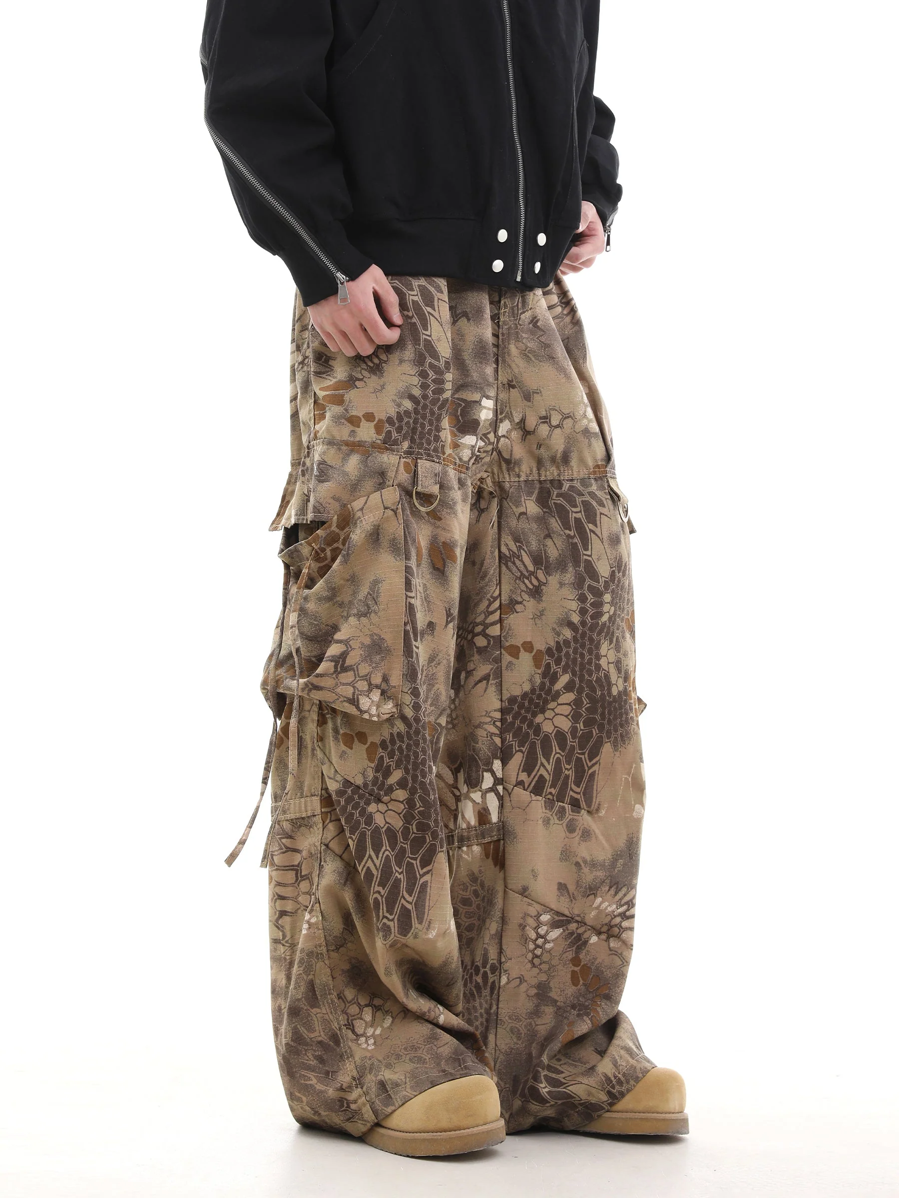 Snake Print Cargo Pants - Image 3