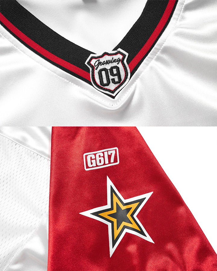 Sport Mesh Number Print Street Football Jersey - Image 5