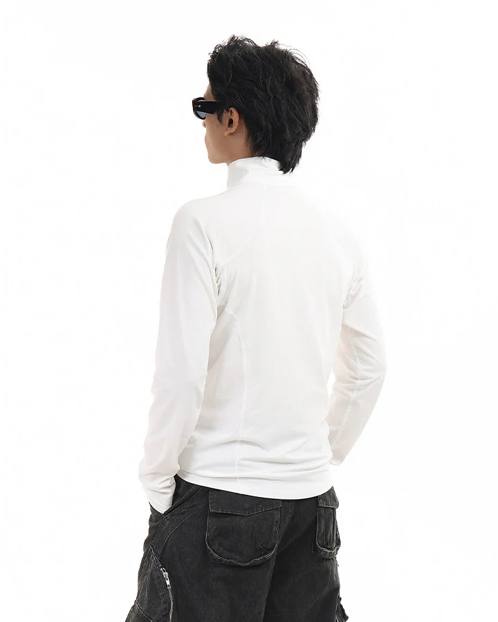 Sport Stand Collar Quick-Dry Long Sleeve T-Shirt - Image 6