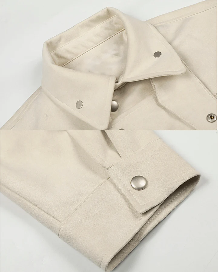 Stand Collar Buckle Embroidered Jacket - Image 10