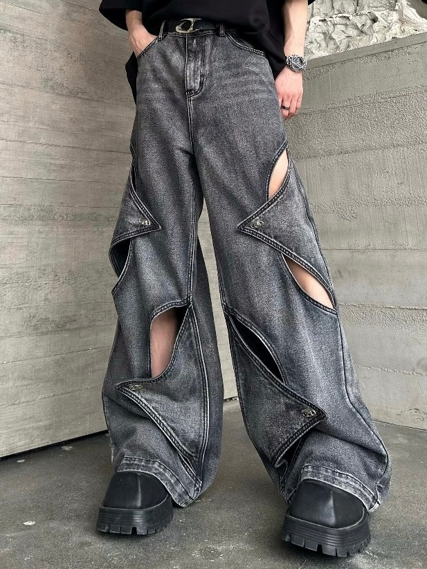 Star Cut-Out Baggy Jeans - Image 2