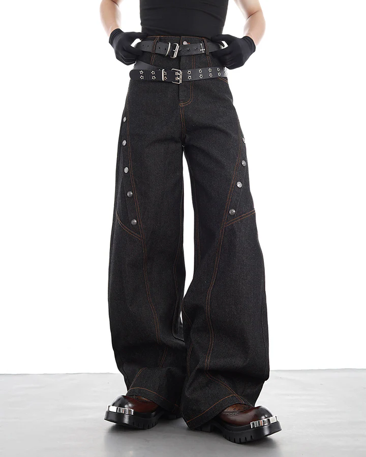 Star Cutout Double-Prong Buckle Belt - Image 5