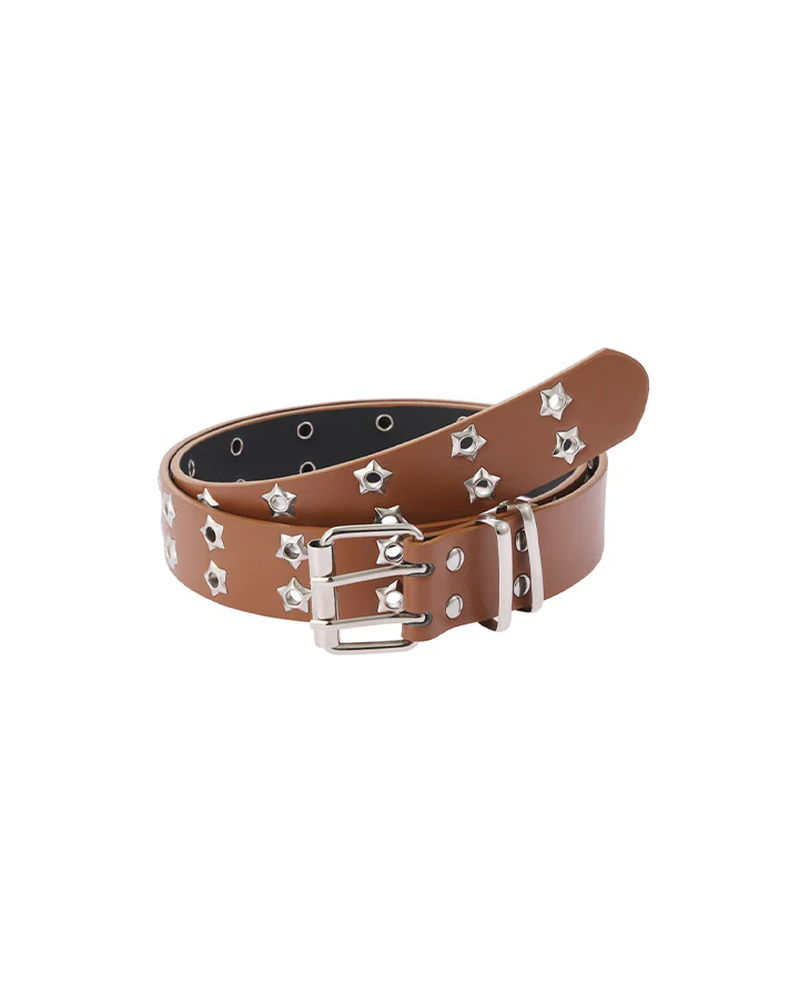 Star Cutout Double-Prong Buckle Belt - Image 9
