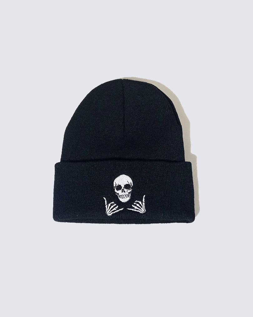Street Embroidered Knitted Beanie - Image 3