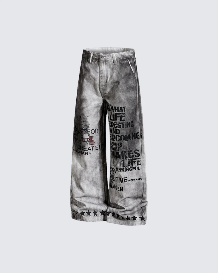 Street Hip-Hop Distressed Denim Jeans - Image 2