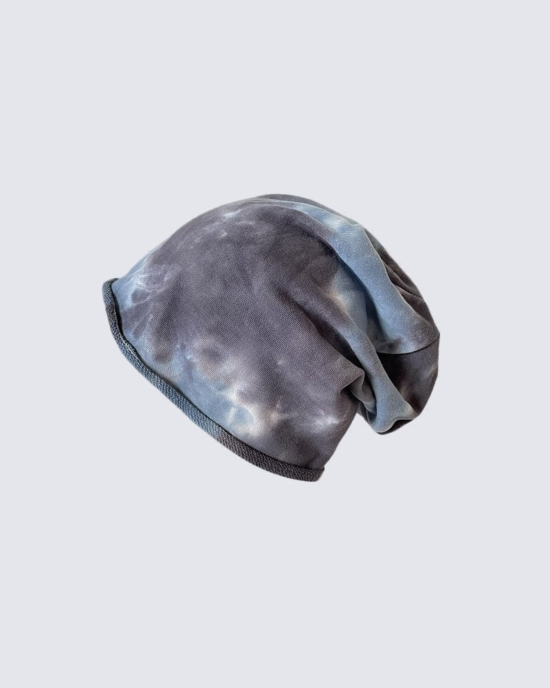 Street Style Tie-Dye Loose Knit Beanie - Image 4