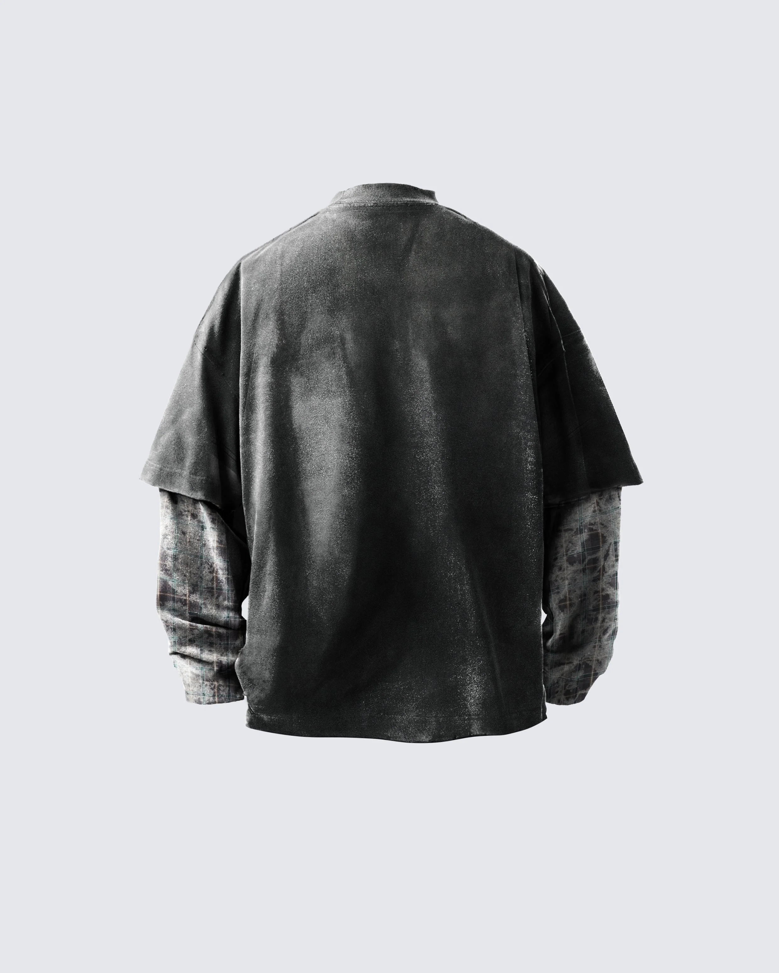 Streetwear Vintage Washed Layered Graphic Hoodie - Image 5