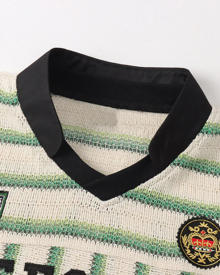 Striped Number Graphic Sport Jersey Tee - Image 8