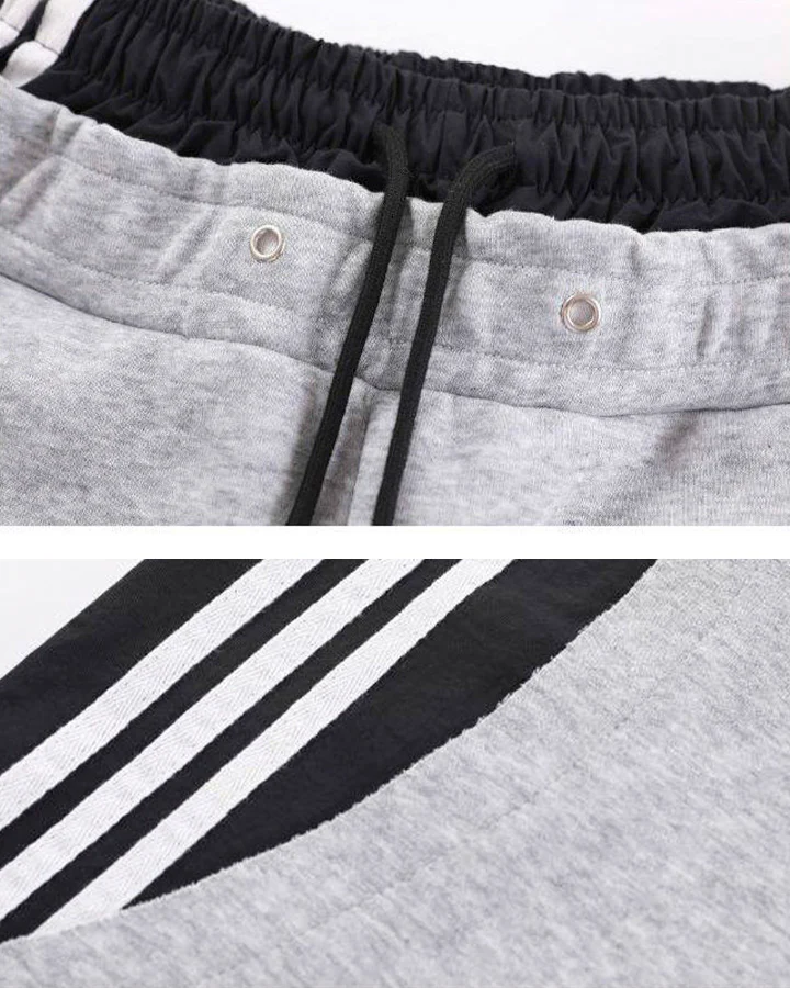 Striped Panel Wide Leg Sweatpants - Image 11