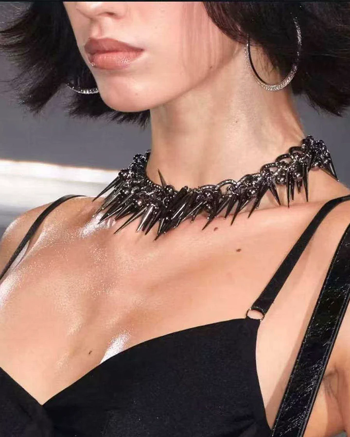 Studded Bead Tassel Abaya Necklace - Image 5