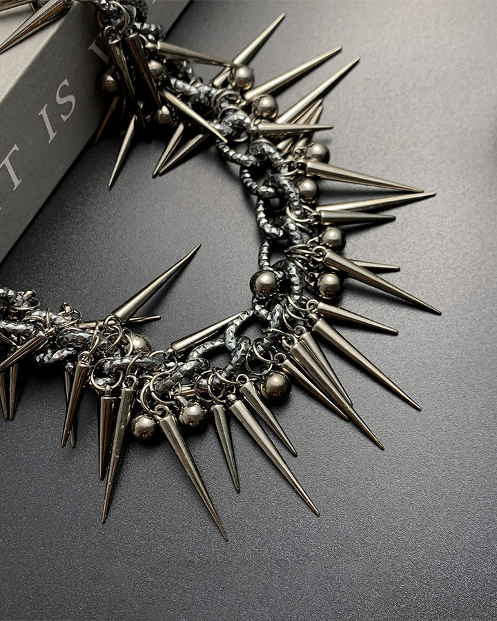 Studded Bead Tassel Abaya Necklace - Image 7