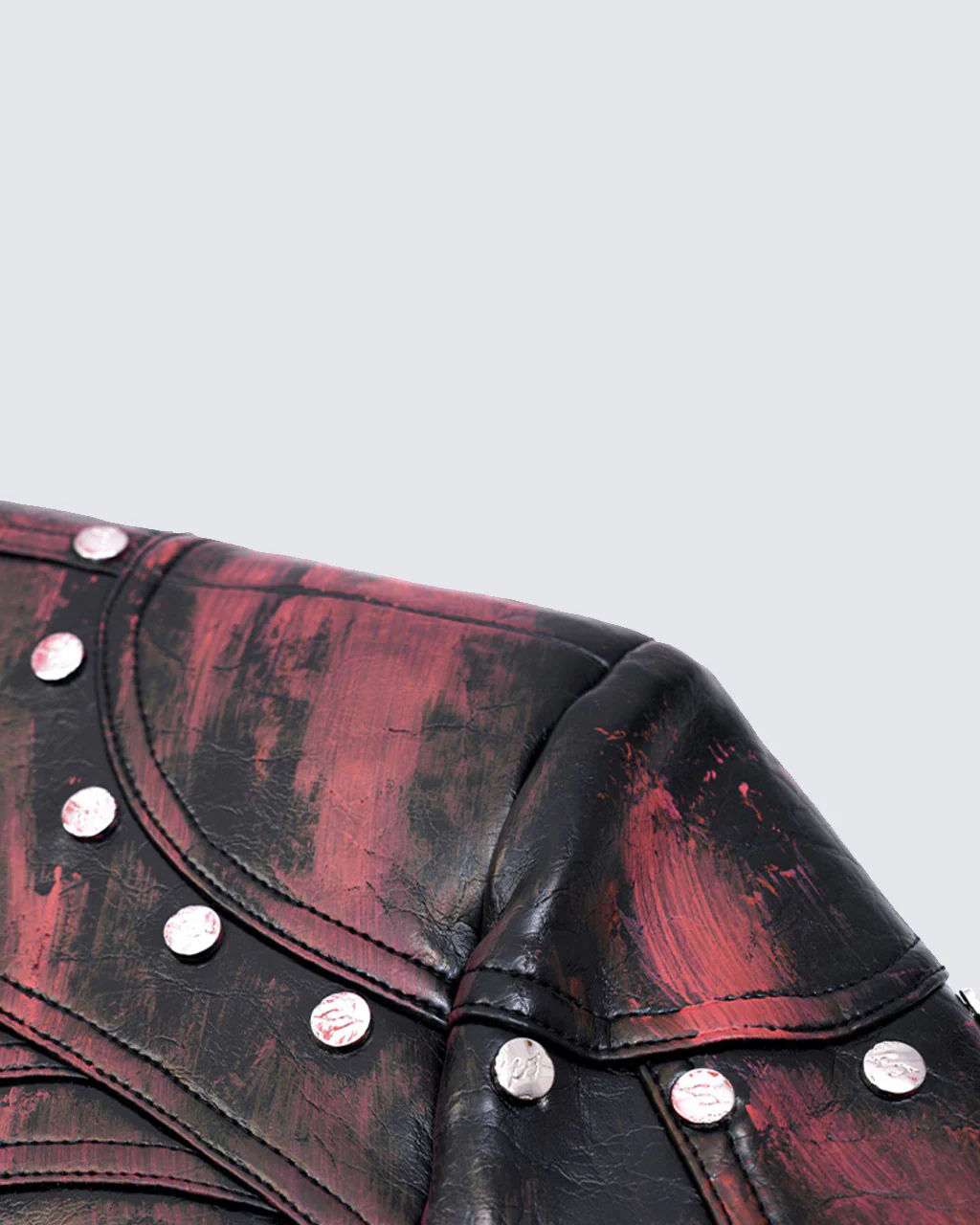 Studded Moto Leather Jacket - Image 8