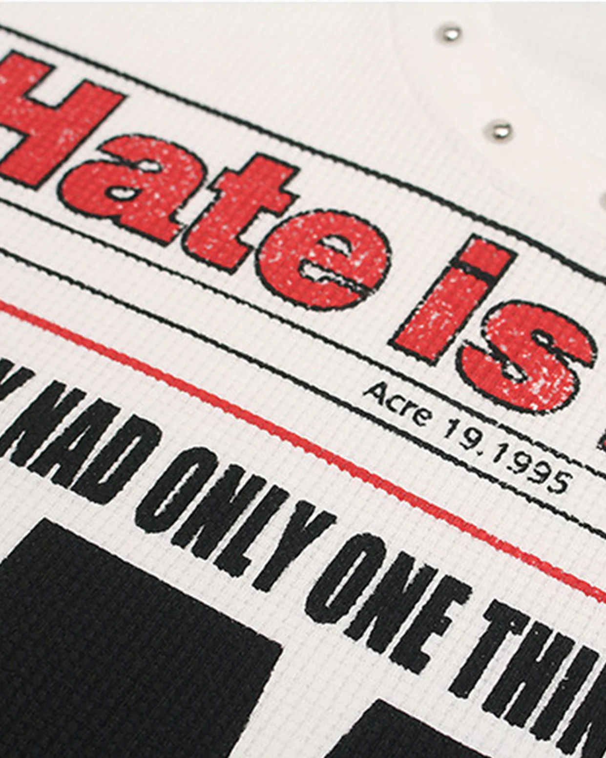 Studded Newspaper Graphic Tee - Image 7